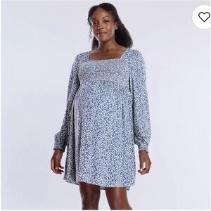Motherhood Maternity Blue and White Textured Top